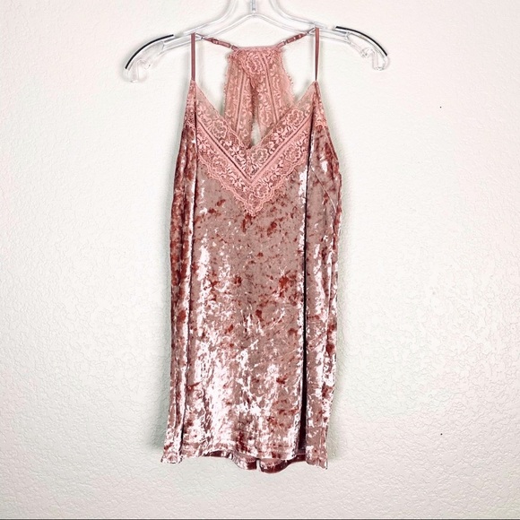 EASEL Rose Velvet Lace Racerback Camisole Top NWT - Picture 3 of 7